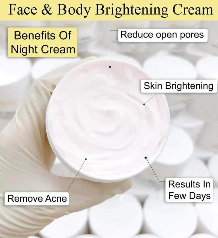 •	Night Cream for Acne, Dark Spots & Open Pores – Skin Brightening & Repair