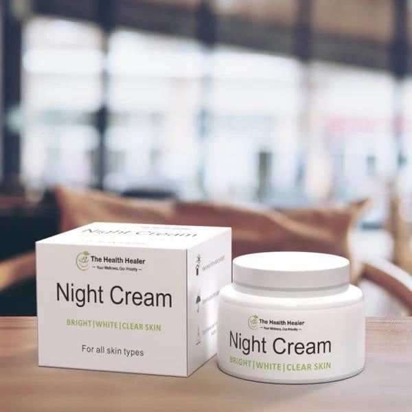 •	Night Cream for Acne, Dark Spots & Open Pores – Skin Brightening & Repair