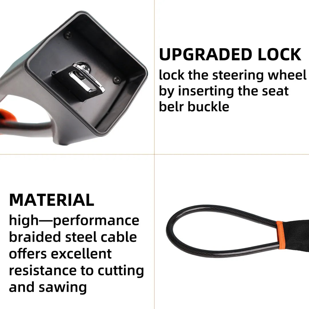 Pc visibility car wheel lock. Steering wheel lock
